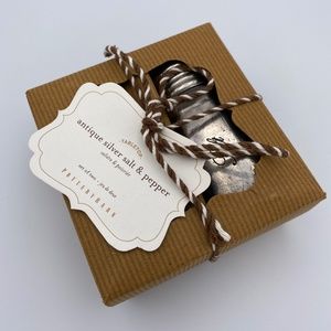 Pottery Barn Antique Silver Salt & Pepper Set